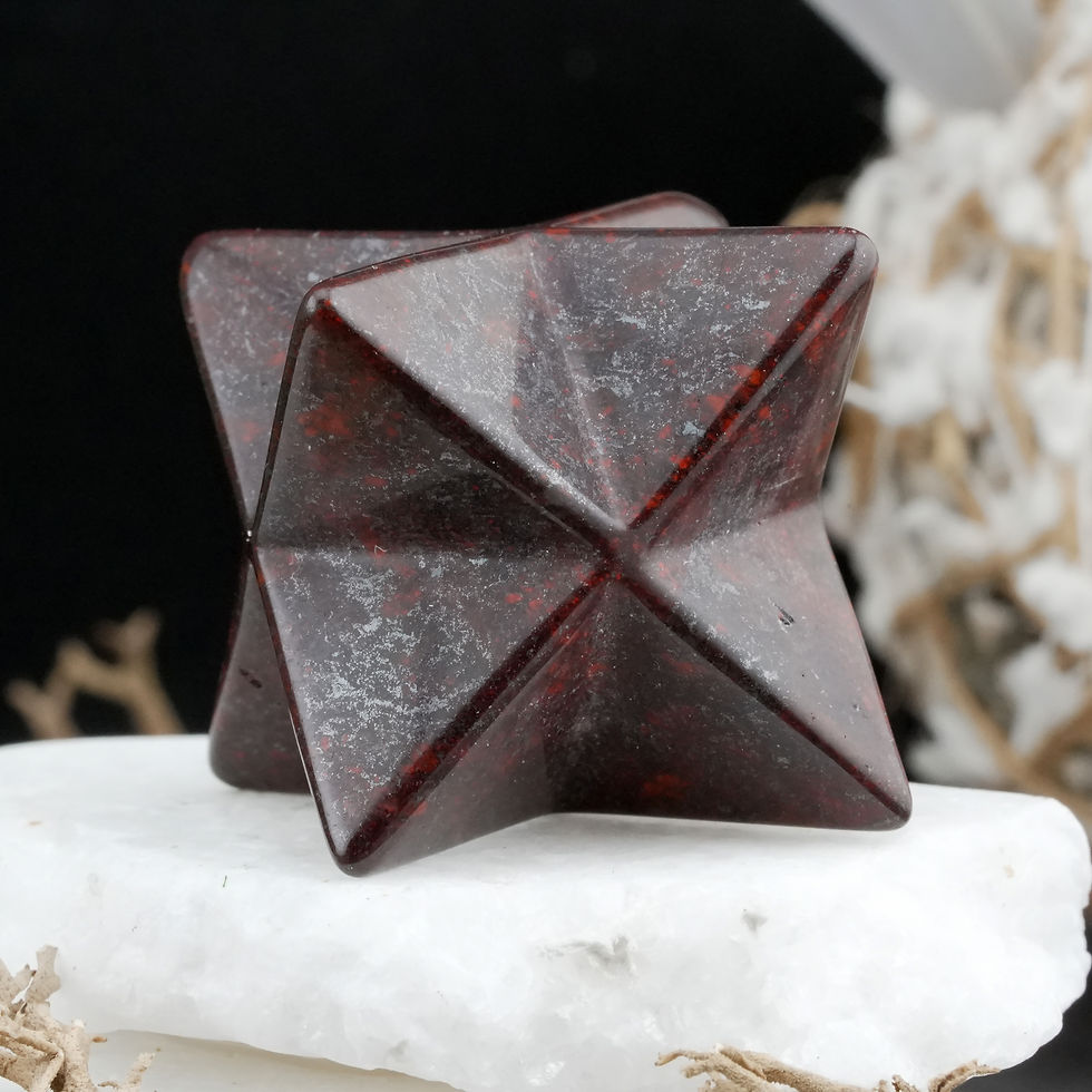 Miniatura: Mahogany Obsidian Merkaba Crystal Decor Grounding Energy Sacred Geometry Decor