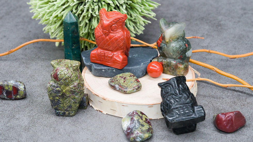 Miniatura: Assorted Crystal Owl Figurine Carving