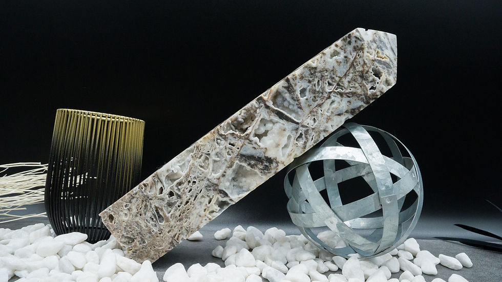 Thumbnail: Druzy Sphalerite Crystal Tower Home Decor Spiritual Energy Meditation Stone Gift