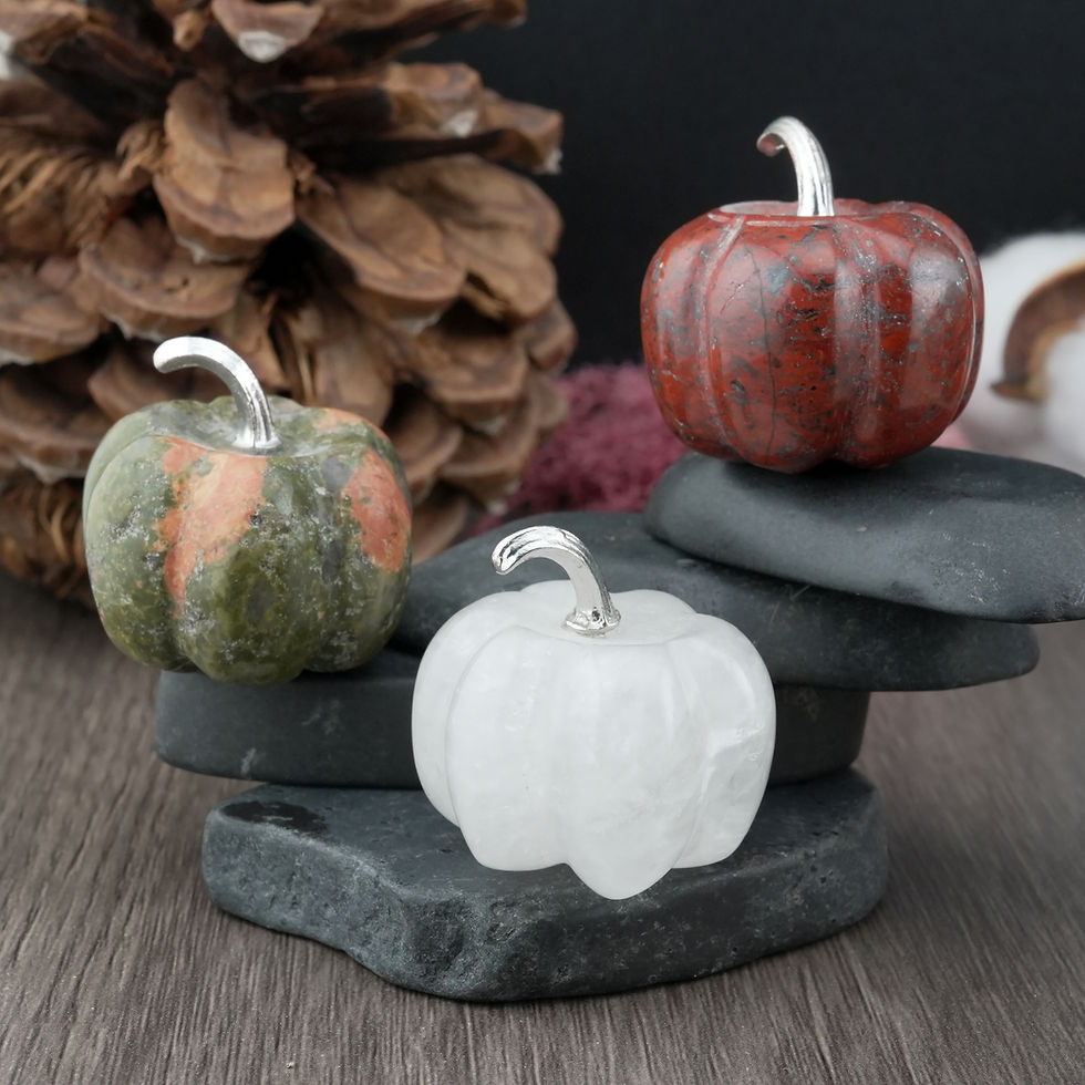Miniatura: Mini Crystal Carving Pumpkin Seasonal Halloween Decor Tray Harvest Fall Decor