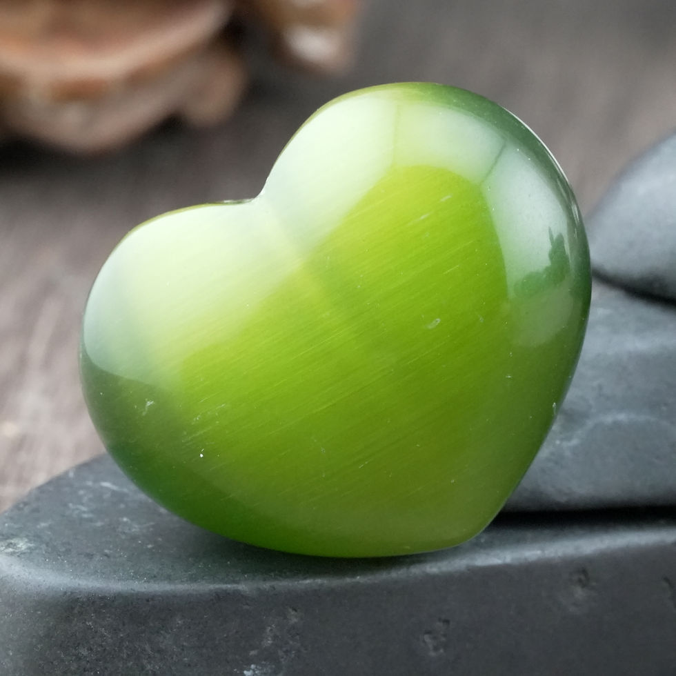 Miniatura: Rainbow Cats Eye Crystal Heart Spiritual Protection Decor Gift Meditation Energy