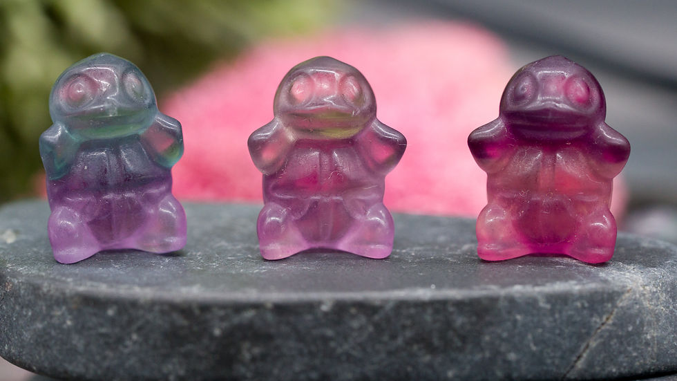 Fluorite Mini Squirtle Pokemon Crystal Figurine Anime Water Creature Gift Decor