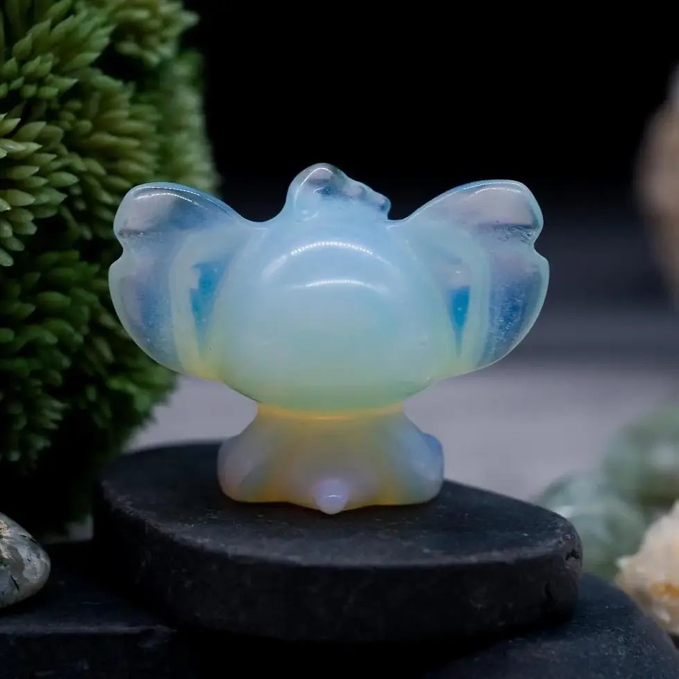 Thumbnail: Opalite Stitch Figurine Crystal Desk Accessory Home Decor Cartoon Character Gift