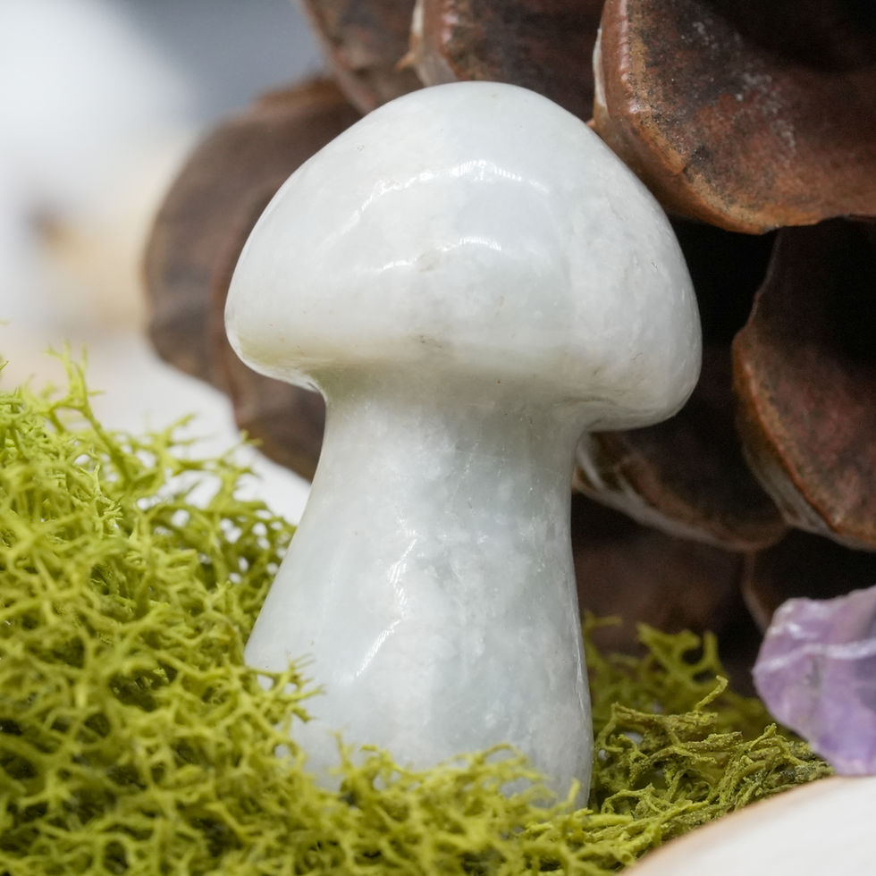 Miniatura: Agate Mushroom Crystal Sculpture Natural Stone Decor Spiritual Healing Gift Idea