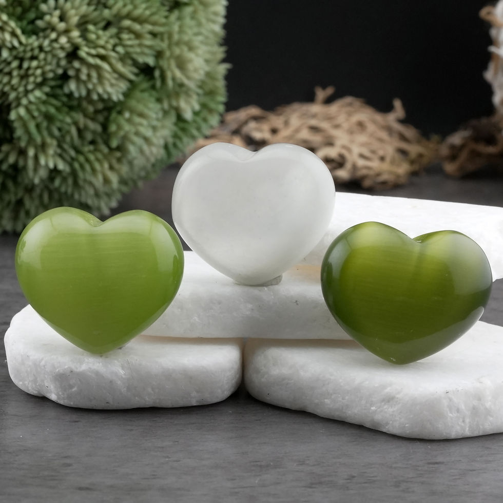 Miniatura: Rainbow Cats Eye Crystal Heart Spiritual Protection Decor Gift Meditation Energy