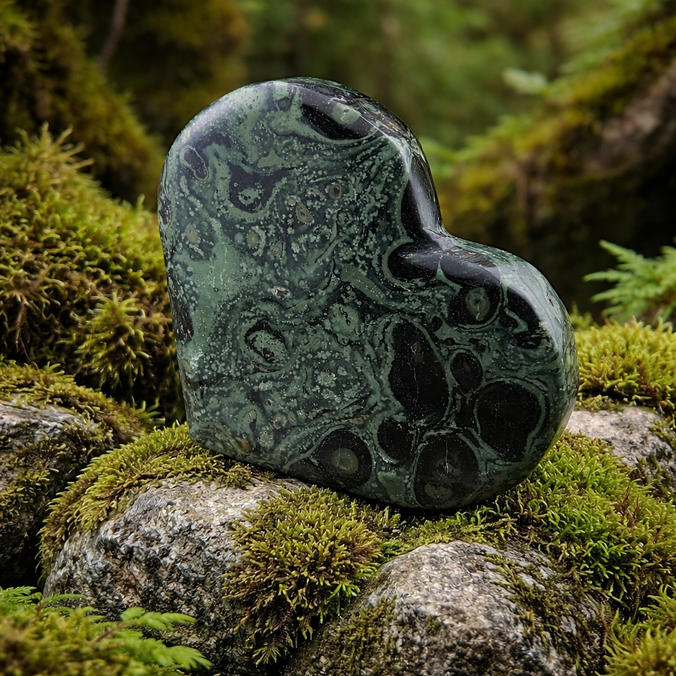 Miniatura: Kambaba Jasper Heart Crystal Spiritual Gift Healing Decor Stone Nature Display