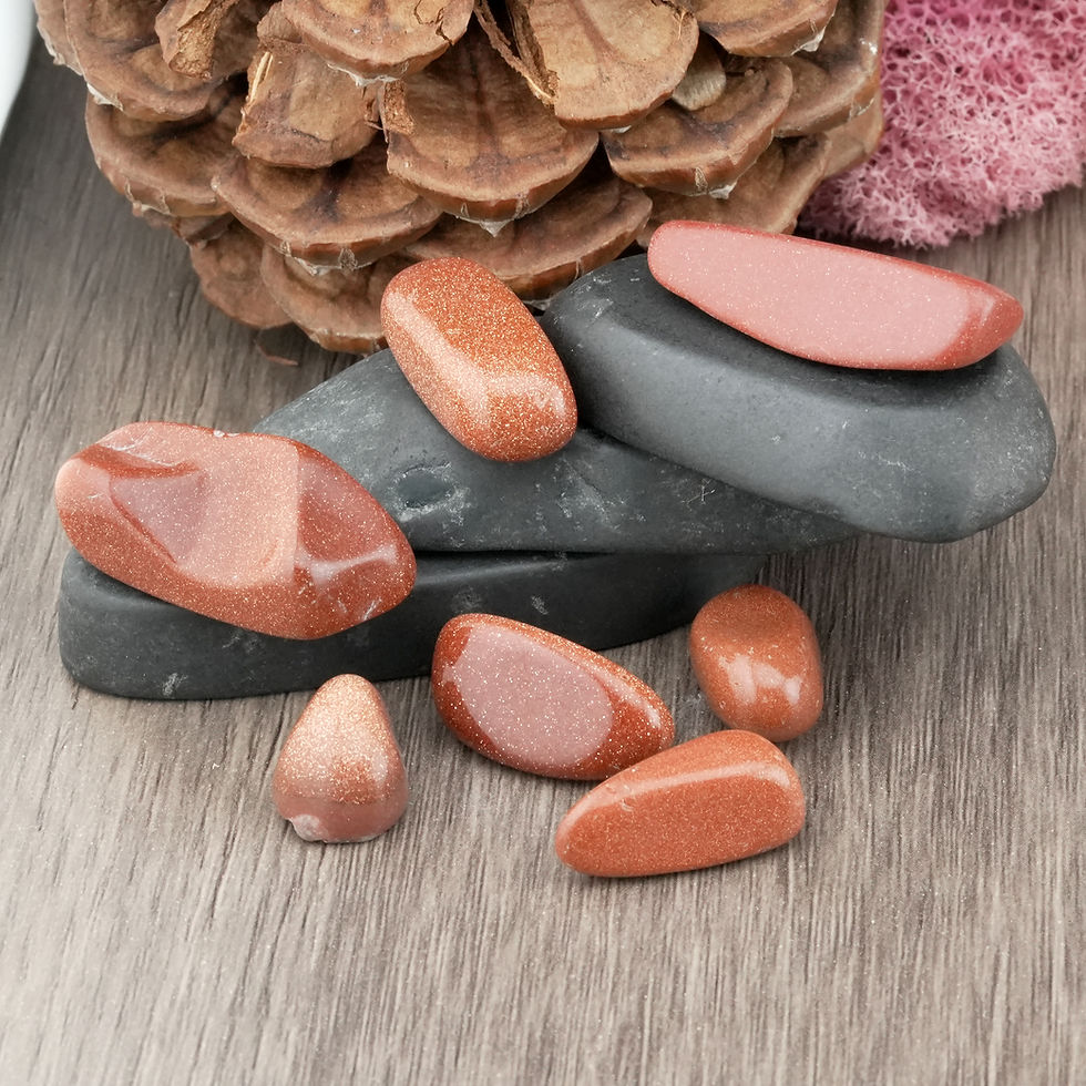 Miniatura: Gold Sandstone 1oz Tumbled Stones Crystal Spiritual Gift Boho Decor Goldstone