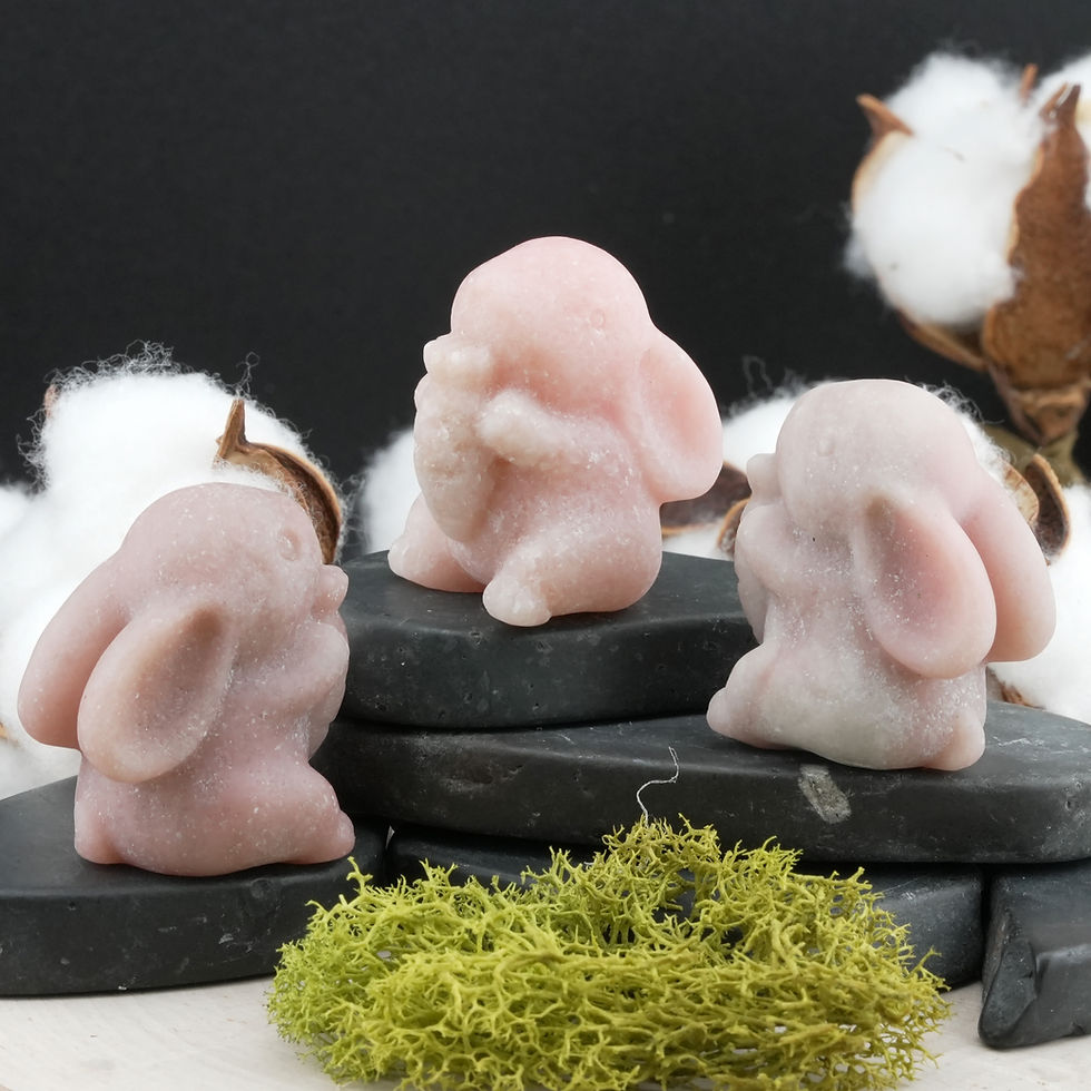 Thumbnail: Pink Opal Crystal Rabbit Figurine Spiritual Energy Companion Animal Lover Gift