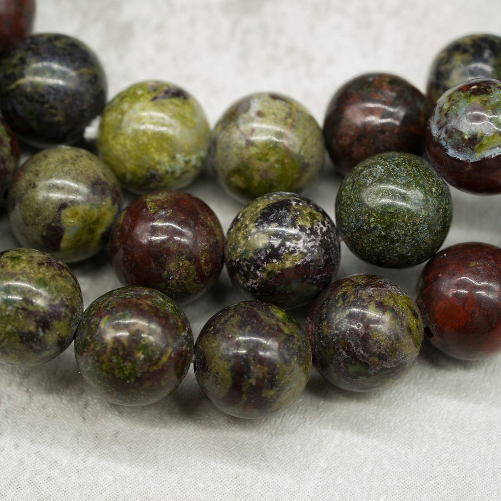 Thumbnail: Dragon Blood Jasper Crystal Bracelet Healing Protection Stone Jewelry Handmade