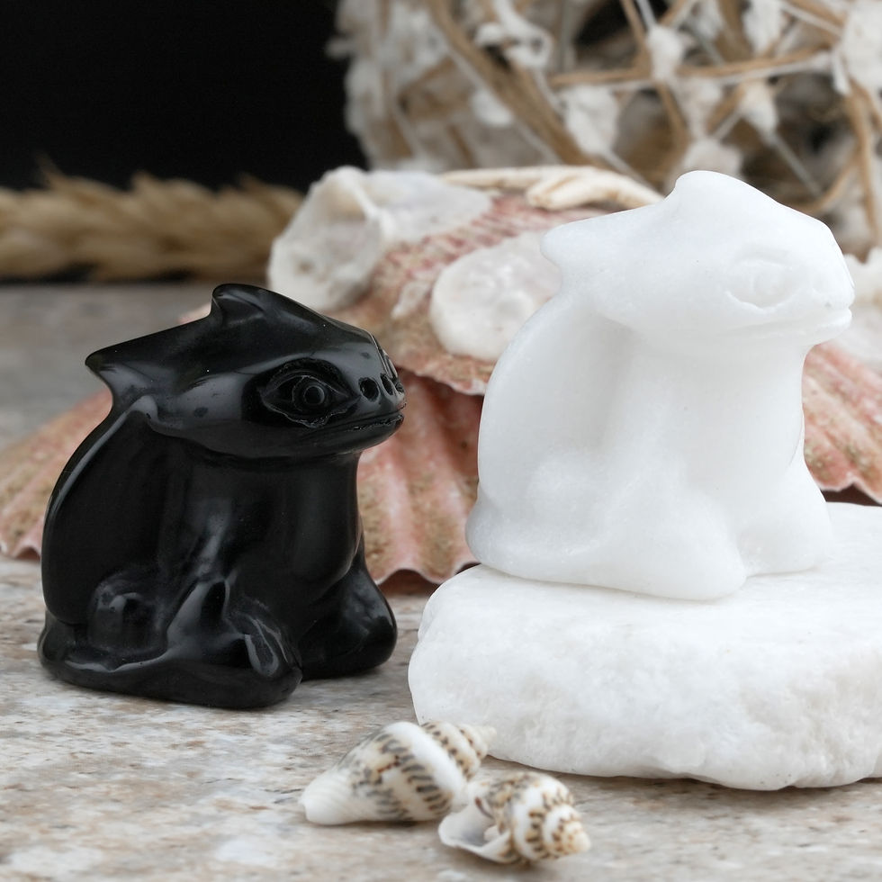 Miniatura: Natural Crystal Toothless Figurine Stone Romantic Keepsake Gift Couples Decor