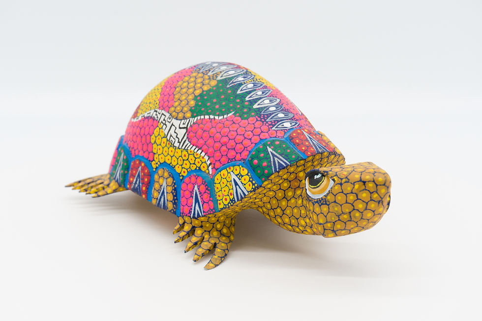 Miniatura: Turtle Alebrije Handcarved Wood Sculpture
