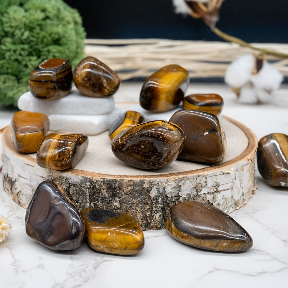 Miniatura: Tigers Eye Tumble Crystal Stone Spiritual Protection Gift Energy Balancing Decor