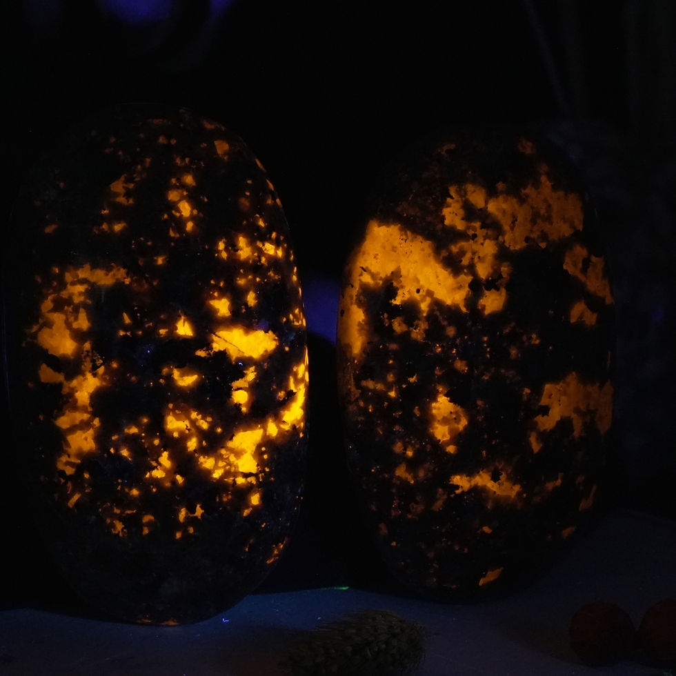Thumbnail: Yooperlite Palm Stone Crystal Gift Spiritual Protection Decor Healing Energy