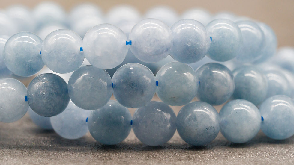 Miniatura: Aquamarine Crystal Bracelet Healing Protection Stone Handmade Gemstone Jewelry