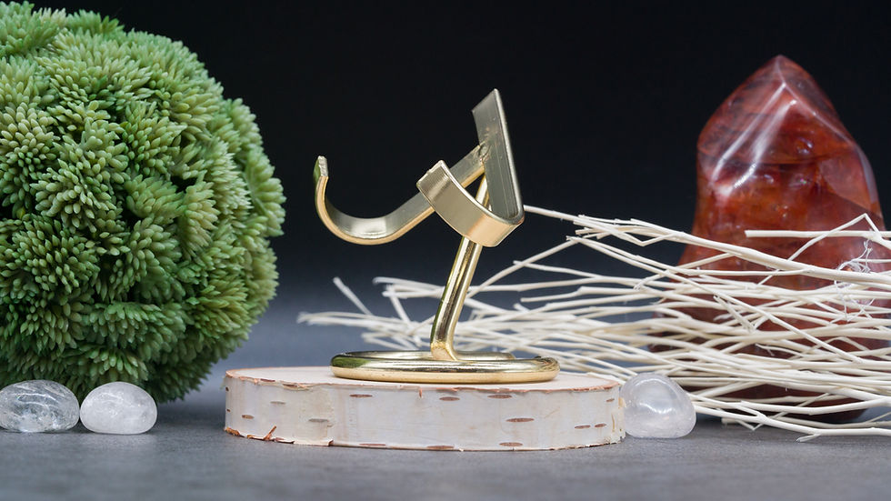 Miniatura: Gold Crystal Heart Stand Metal Retail Display Base Gemstone Specimen Holder Gift