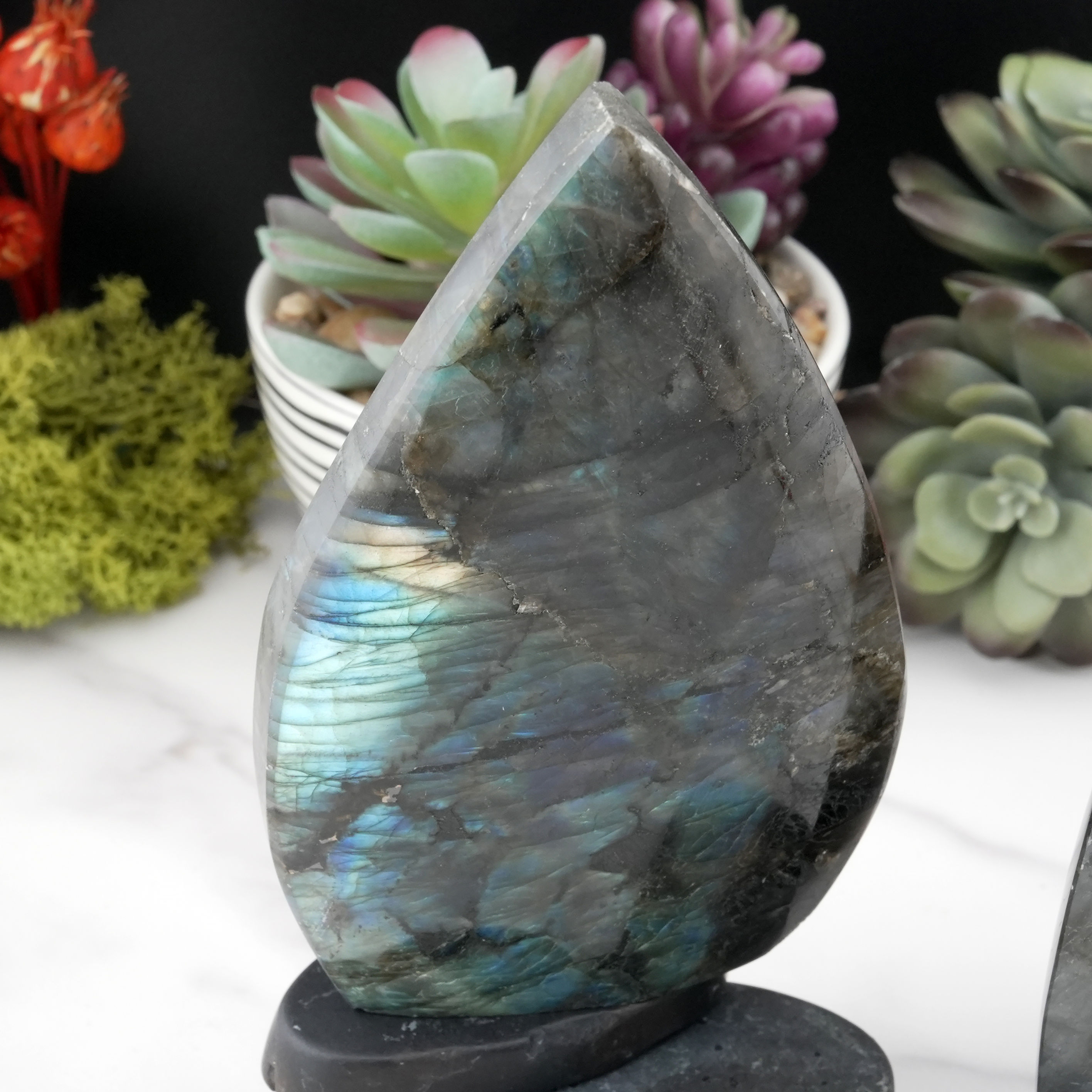 Labradorite Freeform Flame Crystal Decor Spiritual Meditation Nature Stone Gift