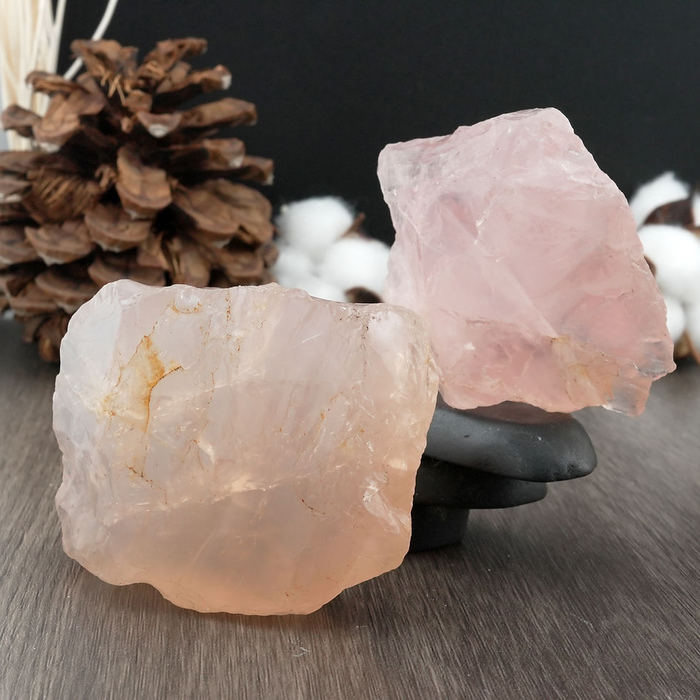Thumbnail: Rose Quartz Raw Specimen Crystal Gift Spiritual Energy Stone Meditation Decor
