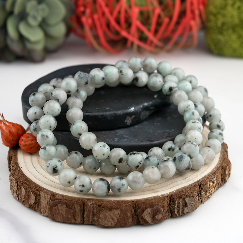 Miniatura: Natural Kiwi Jasper Crystal Bracelet Healing Protection Stone Handmade Jewelry