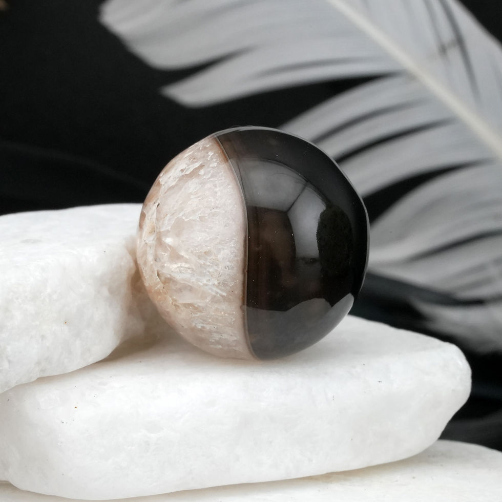 Miniatura: Agate Quartz Mini Sphere Crystal Decor Gift Spiritual Protection Energy Stone