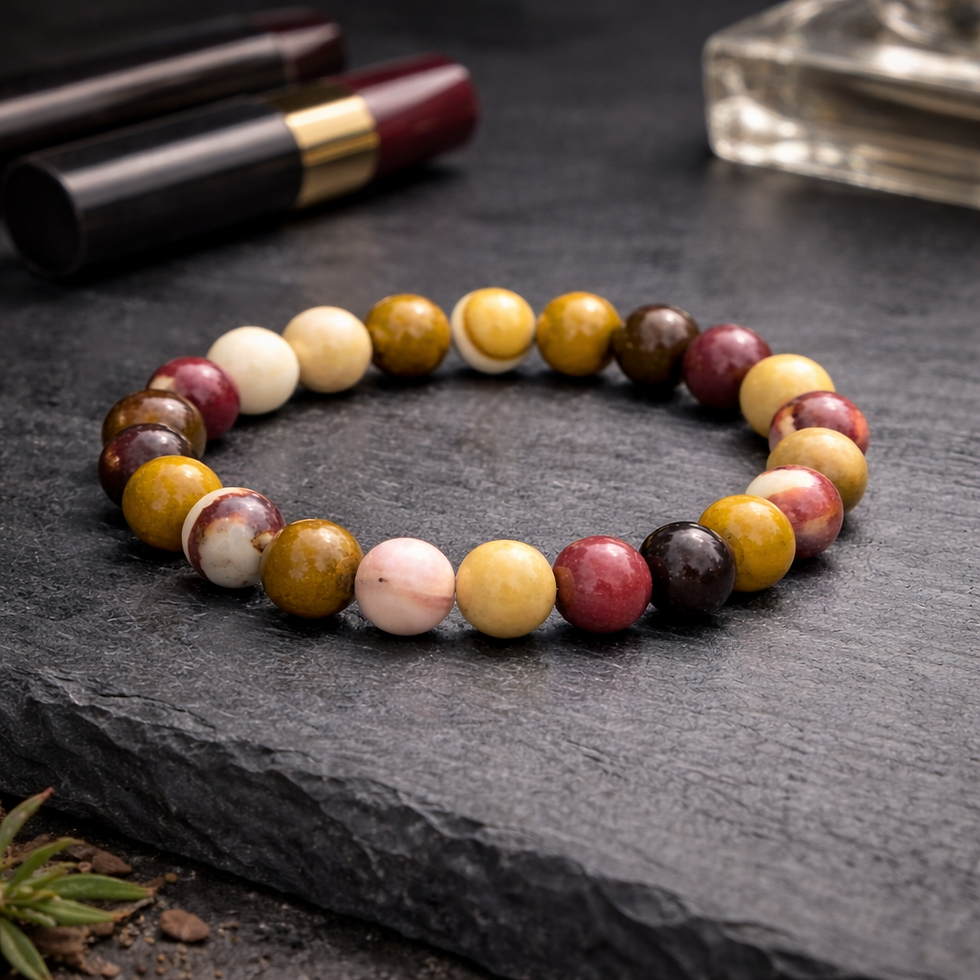 Miniatura: Mookaite Jasper Crystal Beaded Bracelet Healing Jewelry Chakra Boho Fashion Gift