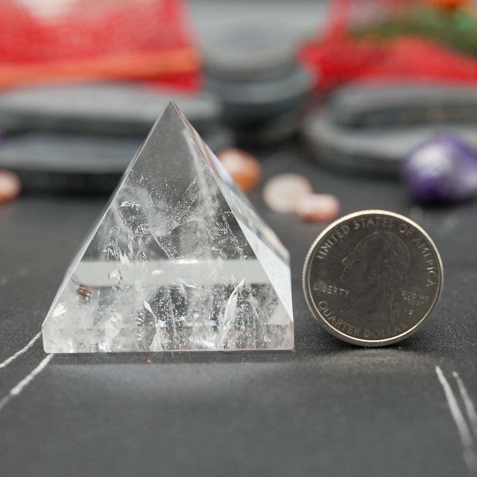 Miniatura: Clear Quartz Pyramid Healing Crystal Spiritual Growth Chakra Stone Decor Gift