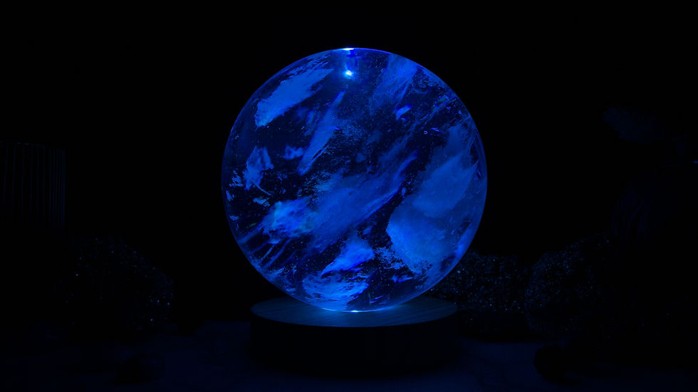Miniatura: Smelted Quartz Sphere Crystal Decor Gift Spiritual Meditation Energy Stone Altar