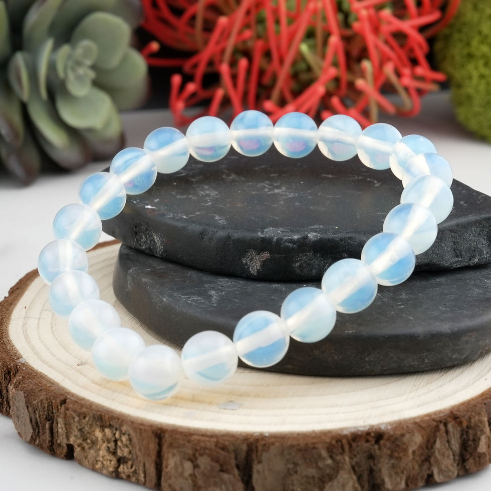 Thumbnail: Opalite Crystal Bracelet Healing Protection Spiritual Energy Beads Jewelry Gift