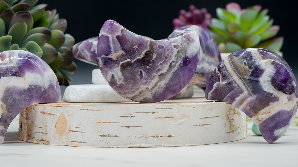Miniatura: Dream Amethyst Crystal Moon Purple Wedding Decor Natural Meditation Stone