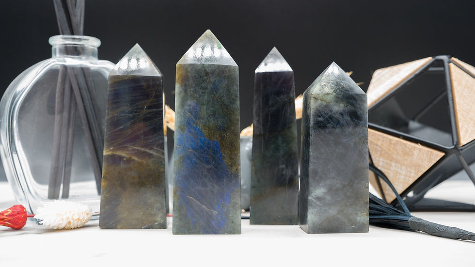 Miniatura: Labradorite 4 Side Tower Crystal Healing Stone Spiritual Decor Gift Meditation