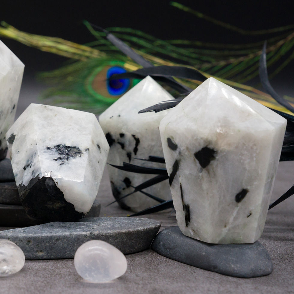 Miniatura: Moonstone Cupcake Tower Spiritual Healing Gemstone Protection Meditation Stone