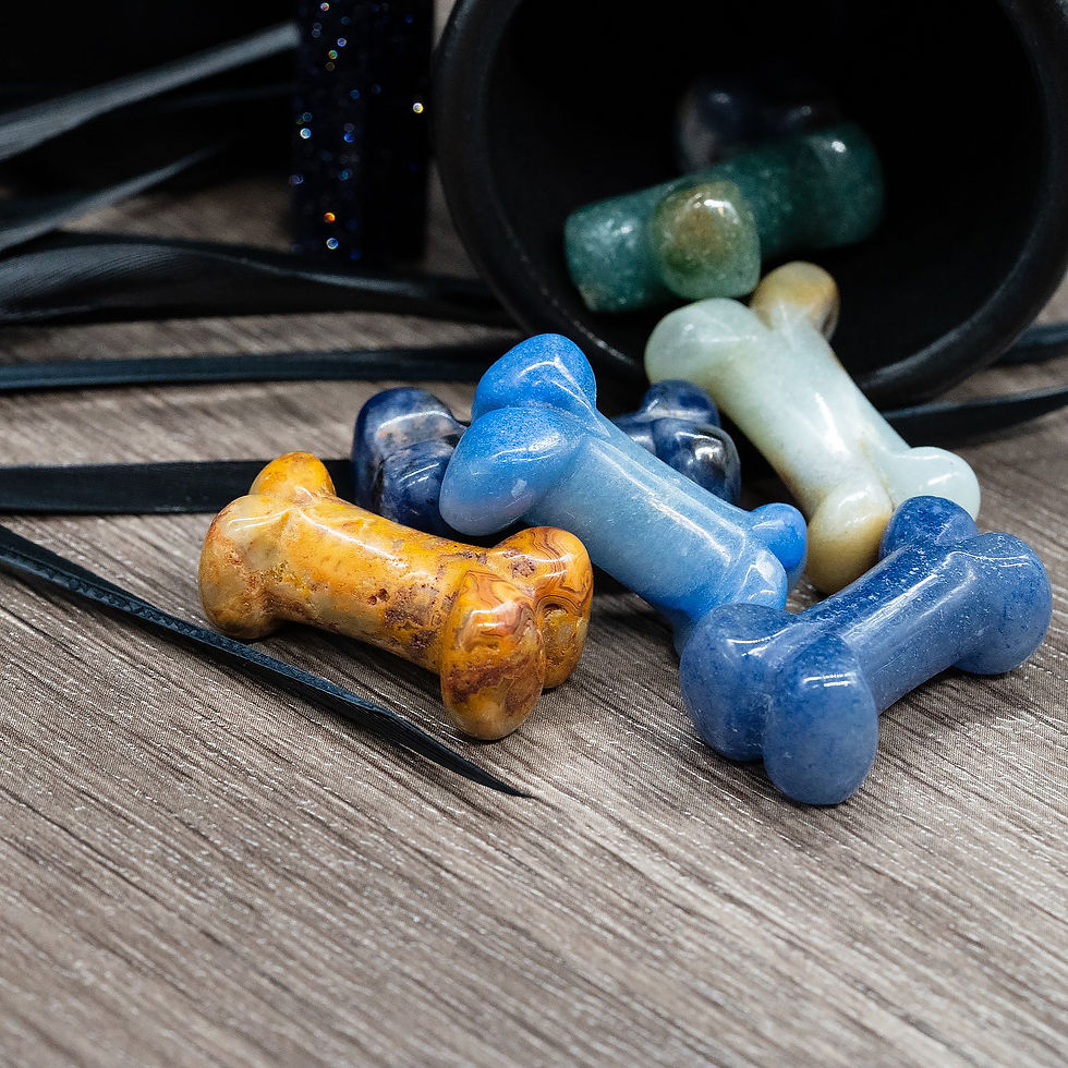 Miniatura: Natural Crystal Mini Bone Carving Figurine Spiritual Healing Protection Gemstone