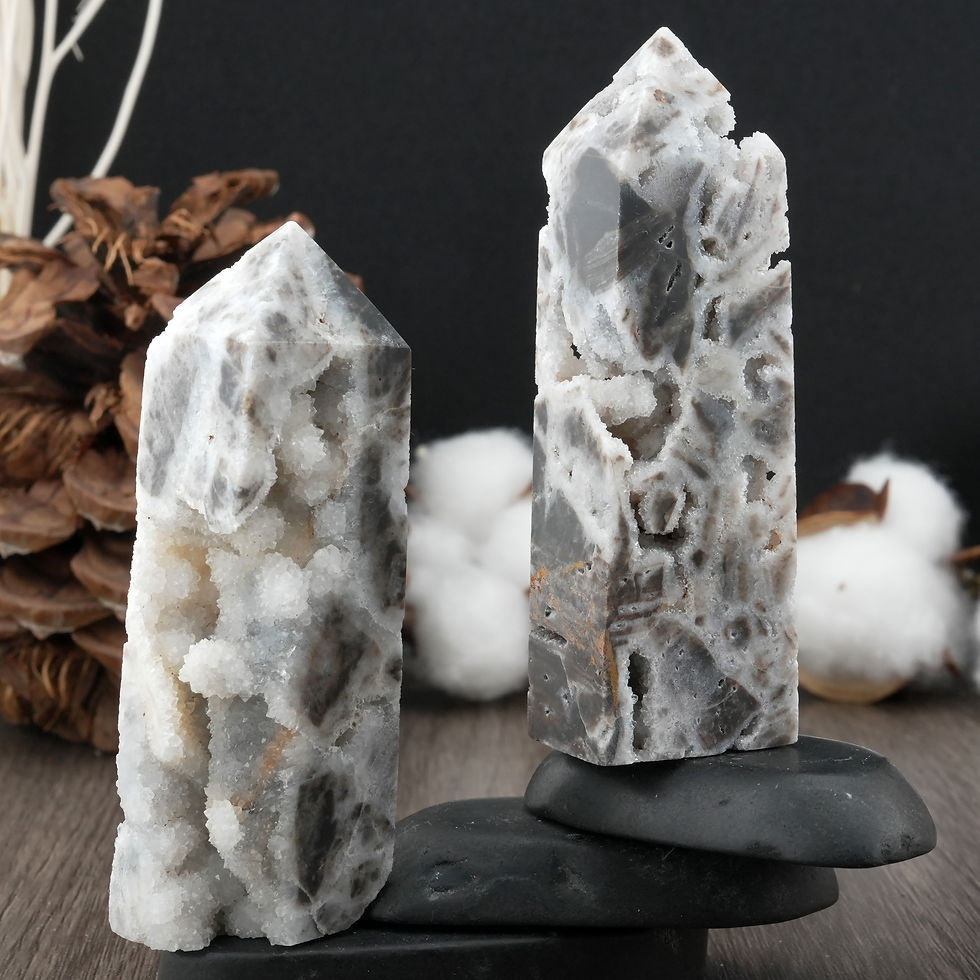 Miniatura: Druzy Sphalerite Tower Crystal Energy Healing Decor Spiritual Meditation Gift