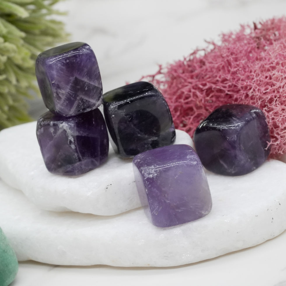 Miniatura: 5 Amethyst Crystal Cube Spiritual Healing Gift Meditation Decor Energy