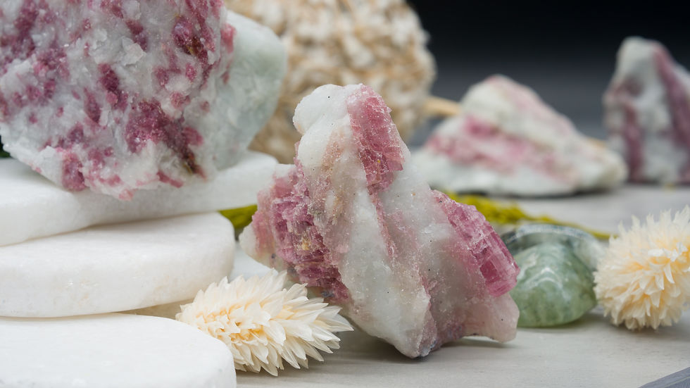 Miniatura: Quartz Pink Tourmaline Raw Specimen Crystal Gift Spiritual Decor Energy Stone