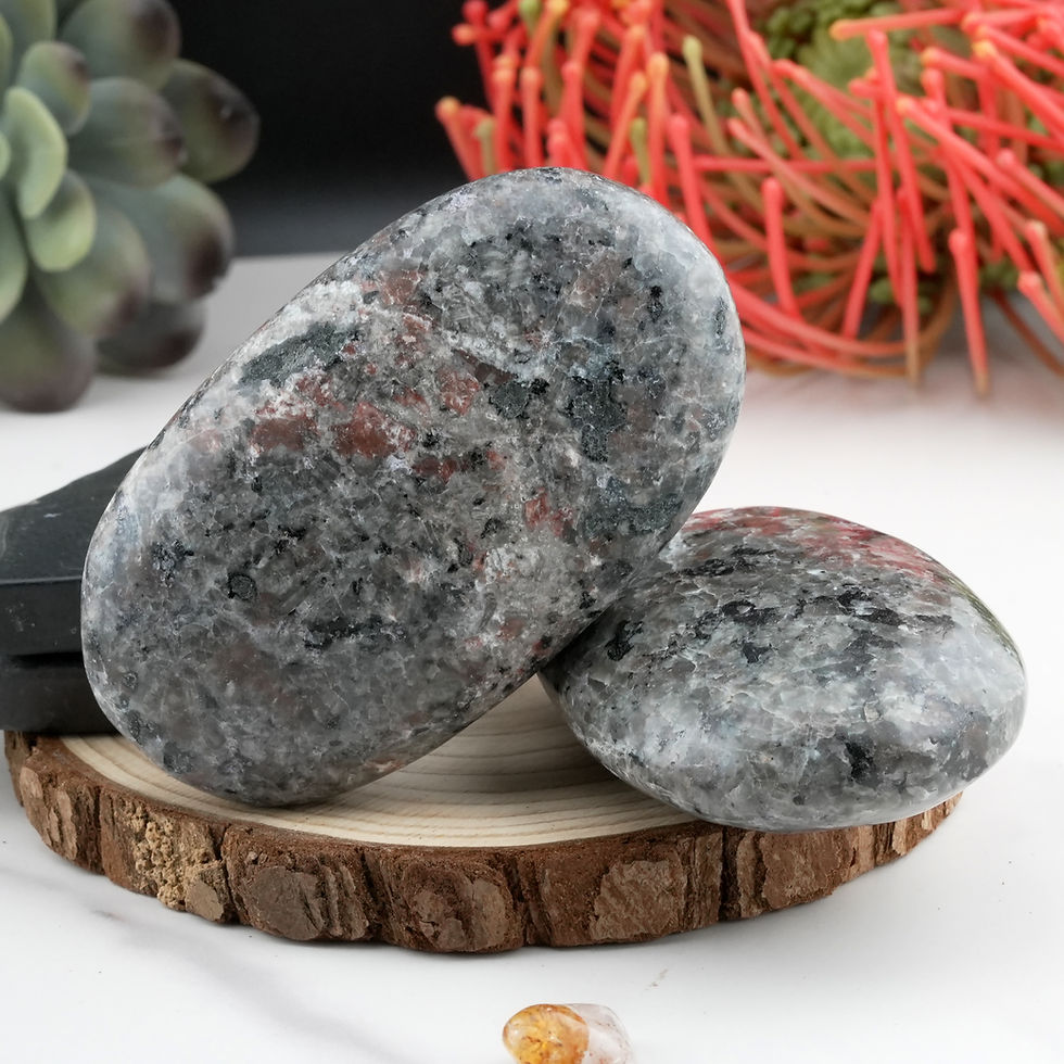 Miniatura: Yooperlite Palm Stone Crystal Gift Spiritual Protection Decor Healing Energy