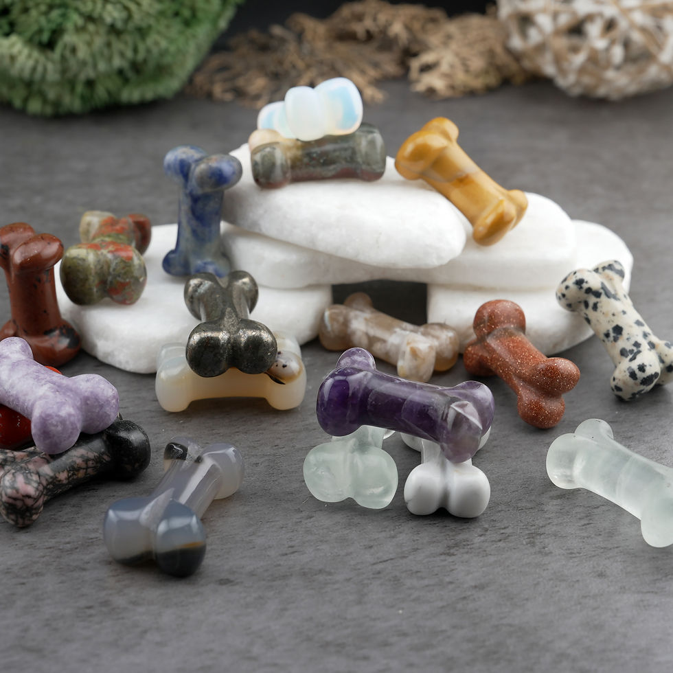 Miniatura: Natural Crystal Mini Bone Carving Figurine Spiritual Healing Protection Gemstone