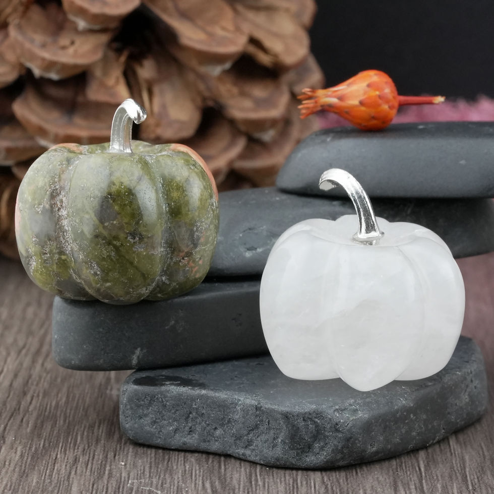 Miniatura: Mini Crystal Carving Pumpkin Seasonal Halloween Decor Tray Harvest Fall Decor