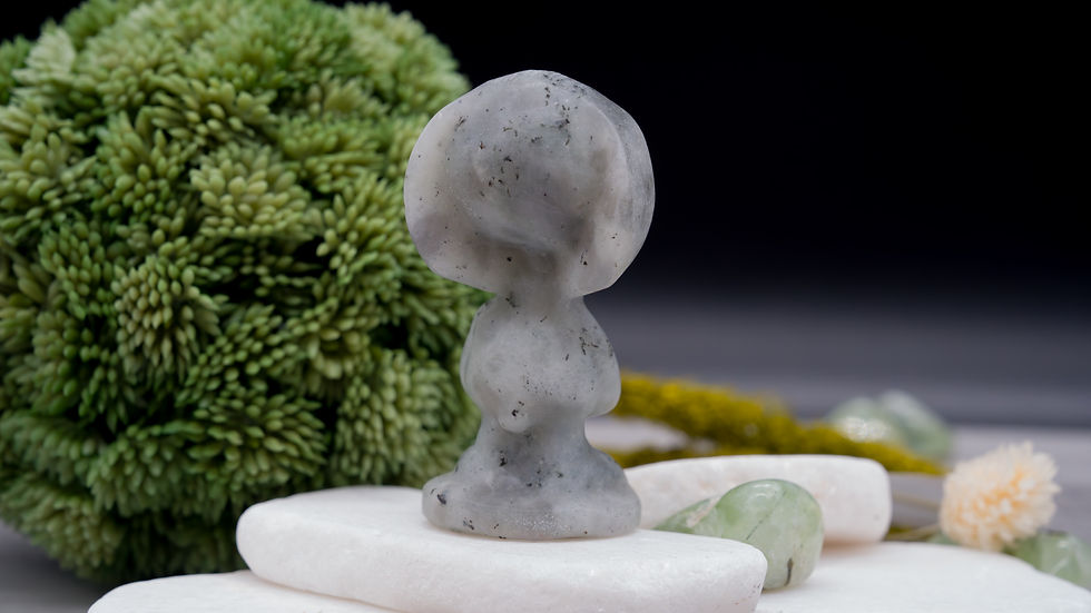 Miniatura: Labradorite Crystal Snoopy Dog Carving Pet Lover Animal Shaped Home Decor  Gift