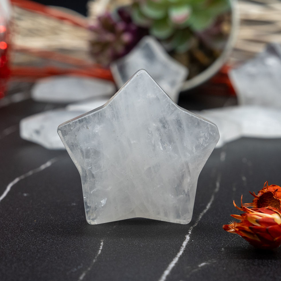 Miniatura: Clear Quartz Crystal Star Carving Spiritual Healing Protection Gemstone Decor