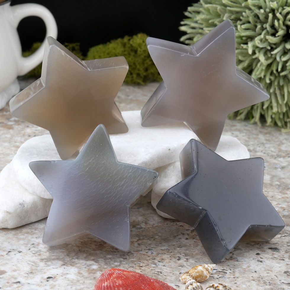 Miniatura: Agate Star Crystal Healing Decor Gift Spiritual Energy Stone Altar Display Star