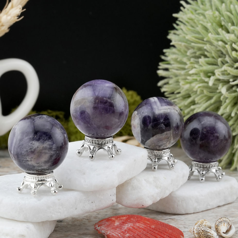 Miniatura: Dream Amethyst Mini Sphere Crystal Gift Spiritual Protection Decor Meditation