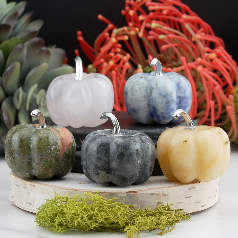 Miniatura: Mini Crystal Carving Pumpkin Seasonal Halloween Decor Tray Harvest Fall Decor
