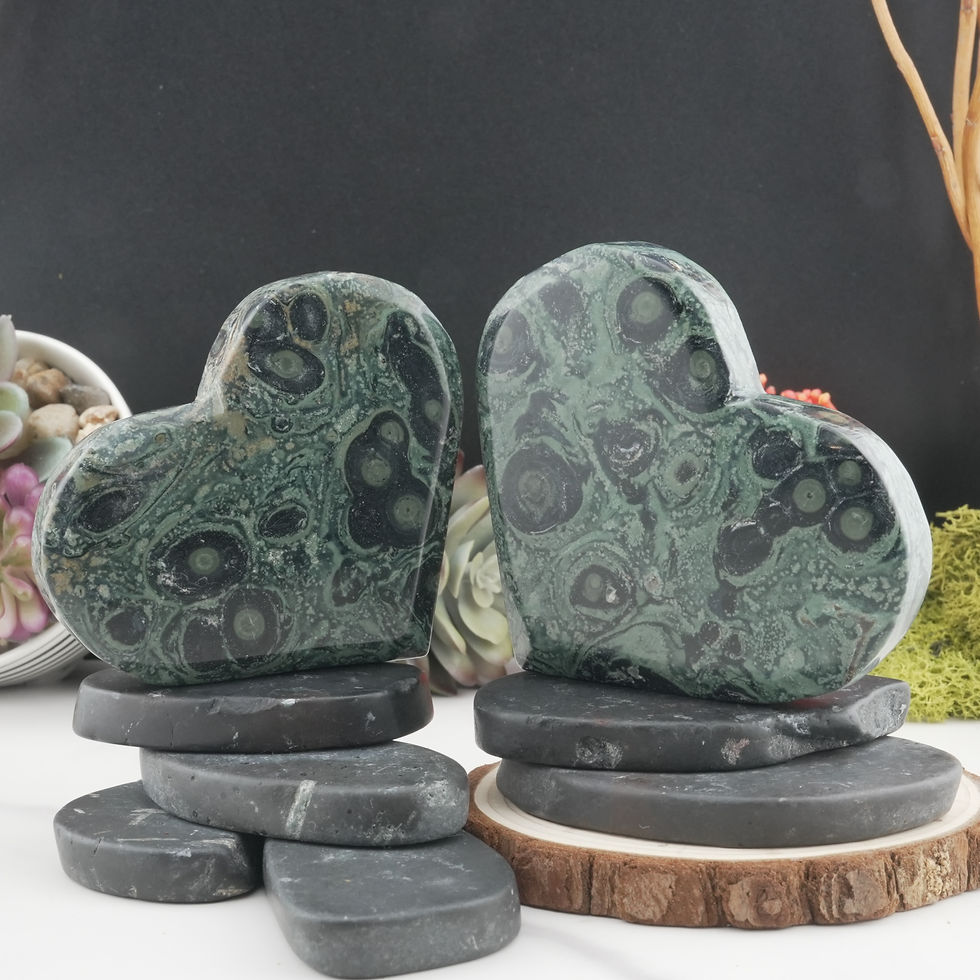 Thumbnail: Kambaba Jasper Heart Crystal Spiritual Gift Healing Decor Stone Nature Display
