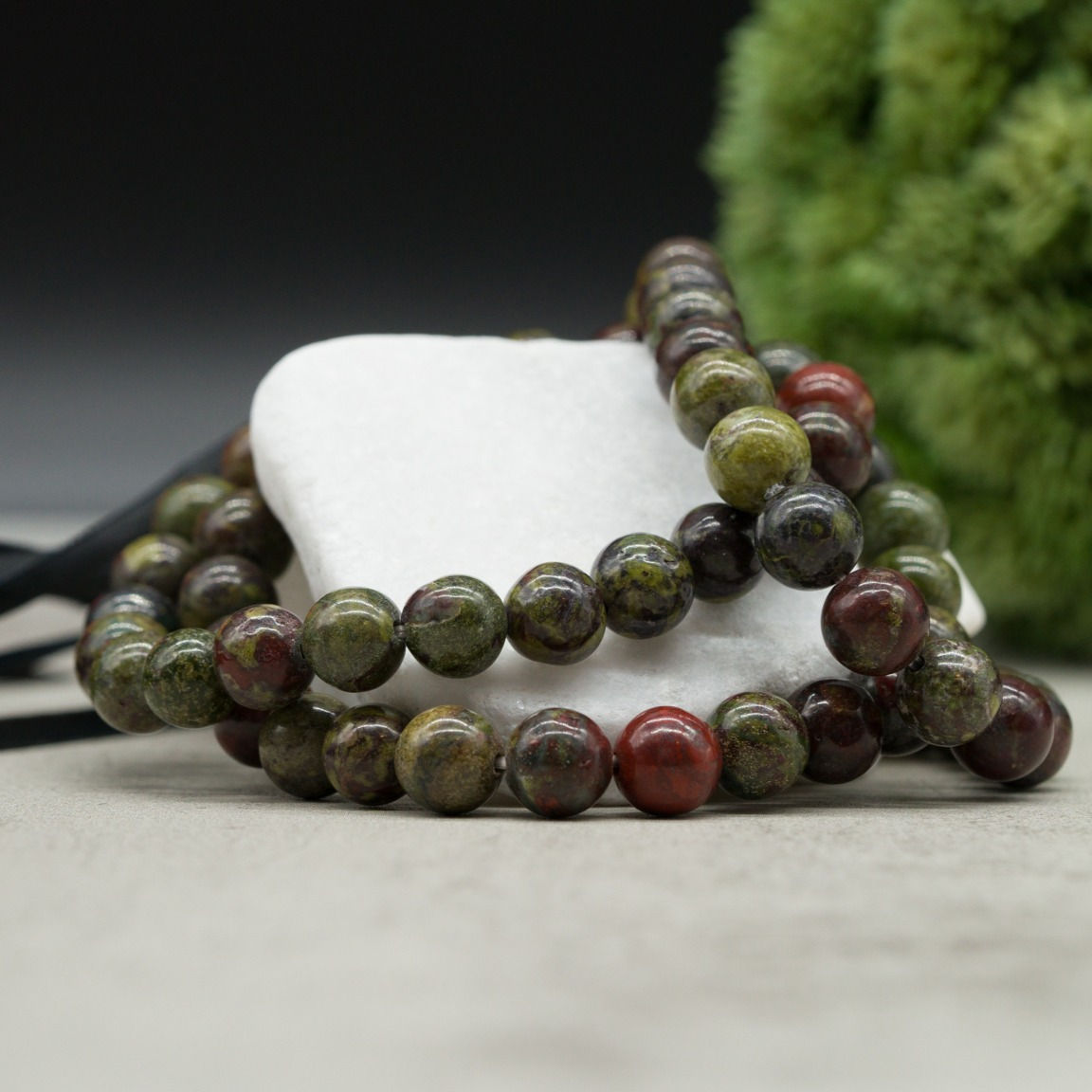 Dragon Blood Jasper Crystal Bracelet Healing Protection Stone Jewelry Handmade