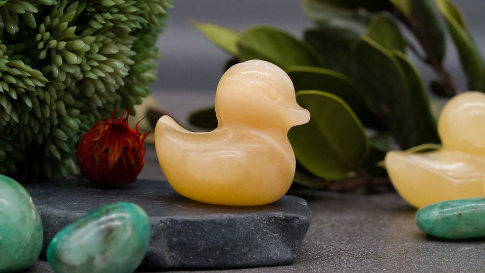 Thumbnail: Natural Crystal Duck Carving Bird Figurine Spiritual Healing Art Home Decor Gift