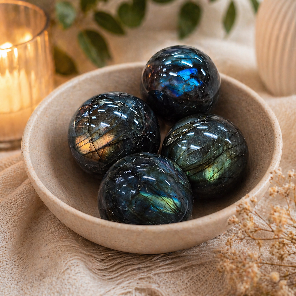 Thumbnail: Labradorite Sphere Crystal Ball Gift Mystical Energy Stone Spiritual Stone Decor
