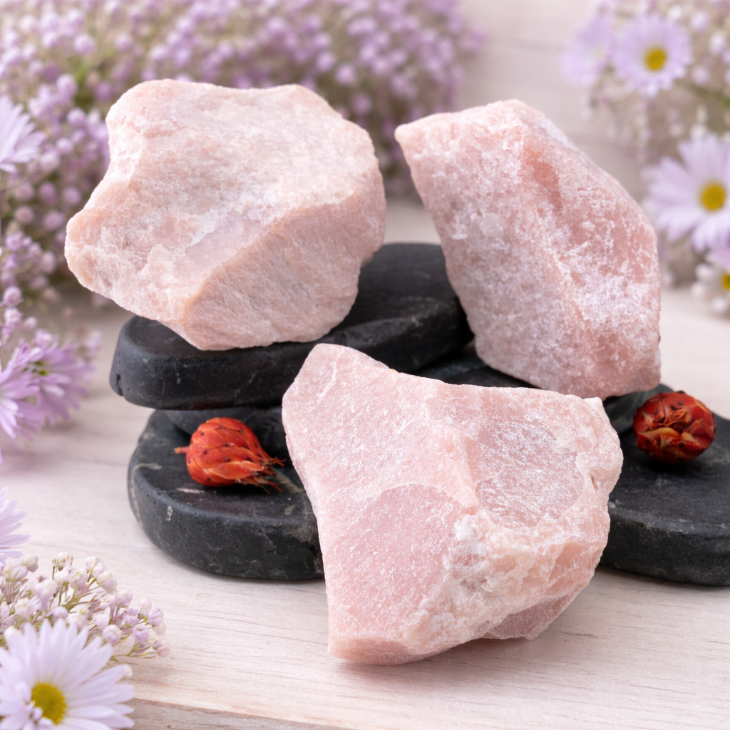 Raw Specimen Pink Opal Crystal Spiritual Healing Gemstone Pink Meditation