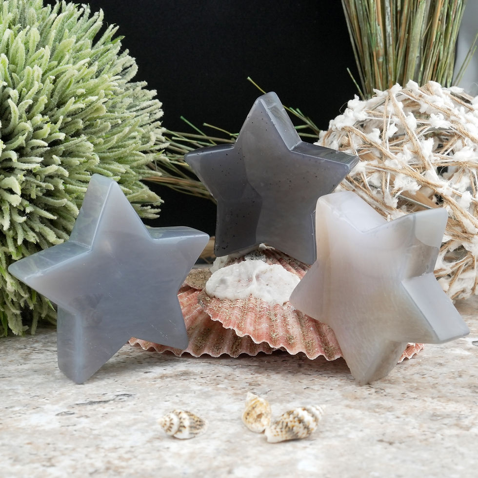 Miniatura: Agate Star Crystal Healing Decor Gift Spiritual Energy Stone Altar Display Star
