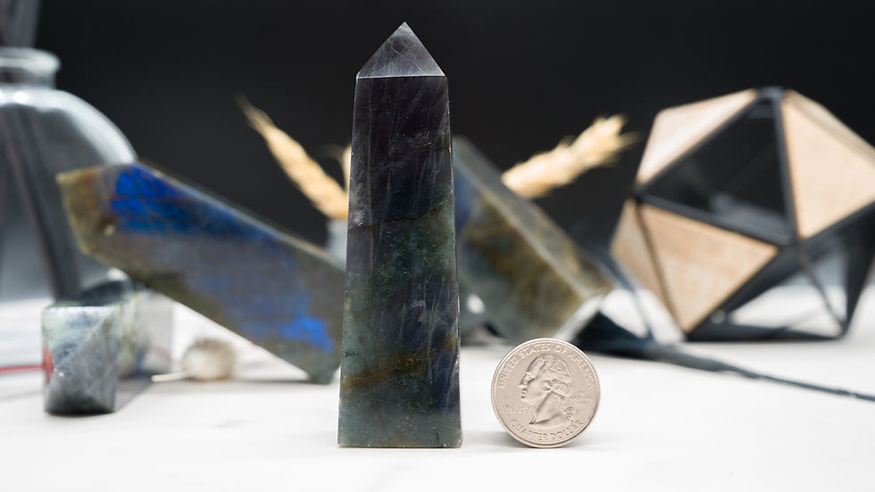 Miniatura: Labradorite 4 Side Tower Crystal Healing Stone Spiritual Decor Gift Meditation