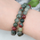 Miniatura: African Bloodstone Crystal Bracelet Protection Stone Mens Handmade Jewelry Red